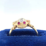 14k Yellow Gold Diamond Frog Ring Size 6.75 Jewelry - Leg Moves! (#J6096)