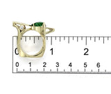 14k Yellow Gold Custom Genuine Natural Peridot Diamond Ring by Harry Roa #J7312