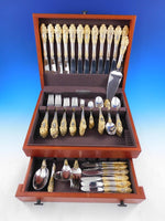 Golden Crown Baroque by Gorham Sterling Silver Flatware Set 105 pieces Dinner