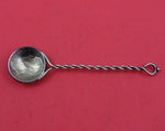 Dutch Coin Silver Demitasse Spoon Bowl with Twisted Handle Dated 1847 4 1/8"