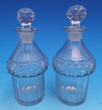 Silverplate and Glass Cruet Set 6pc Stand with Handle and 5 Bottles (#9271)