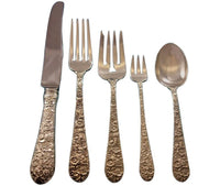 Bridal Bouquet by Alvin Sterling Silver Flatware Set for 8 Service 50 pieces