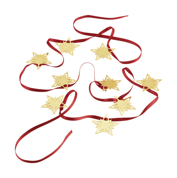 2021 Georg Jensen Stainless Steel Christmas Holiday Star Garland Gold - New