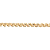 VIntage 14k Yellow Gold Solid Link San Marco Shrimp Bracelet 7" (#J7035)