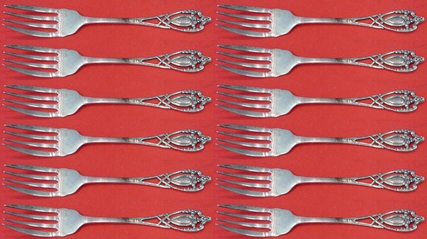 Monticello by Lunt Sterling Silver Salad Fork Set 12 pieces 6"