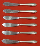 Pointed Antique Reed Barton Dominick Haff Sterling Trout Knife Set 6pc Custom