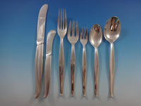 Contour by Towle Sterling Silver Flatware Set Service 64 Pieces Modern Clean