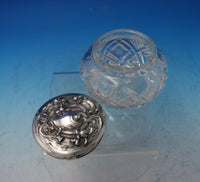 Violet by Unknown Sterling Silver and Cut Crystal Dresser Jar circa 1920 (#5907)