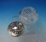Violet by Unknown Sterling Silver and Cut Crystal Dresser Jar circa 1920 (#5907)