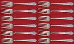 William and Mary by Lunt Sterling Silver Salad Fork Set 12 pieces 6"