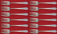William and Mary by Lunt Sterling Silver Salad Fork Set 12 pieces 6"
