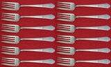 William and Mary by Lunt Sterling Silver Salad Fork Set 12 pieces 6"