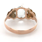 10k Yellow Gold Ring with 1.15ct Oval Genuine Natural Aquamarine w/Leaves #J6767