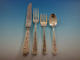 Corsage by Stieff Sterling Silver Flatware Set For 12 Service 62 Pieces
