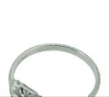 Antique Platinum 1/2 Carat Genuine Natural Diamond Ring (#J4774)