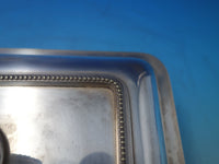 Beaded English Silverplate Top of Vegetable Dish removable handle (#6124)
