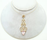 14k Gold Fancy Pendant with 2.16ct Genuine Natural Morganite (#J2763)