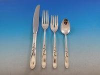 Star Blossom by Alvin Sterling Silver Flatware Set for 12 Service 64 pcs