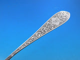 Colonial B Engraved by Whiting Sterling Silver Salad Serving Set 2pc Orig 9 1/4"