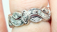 14k Gold Pierced Ring Band with 2/3ct Genuine Natural Diamonds (#J2817)