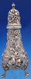 Repousse by Kirk Sterling Silver Open Salt Pepper Shaker & Spoon Set 3-pcs #8365