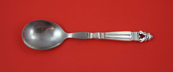 Acorn by Georg Jensen Sterling Silver Salad Serving Spoon Large HH WS 10 1/4"