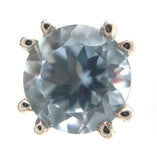 14k White Gold 1.62cttw Round Genuine Natural Aquamarine Stud Earrings (#J6376)
