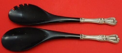 Old Colonial by Towle Sterling Silver Salad Serving Set 2pc w/Black Plastic