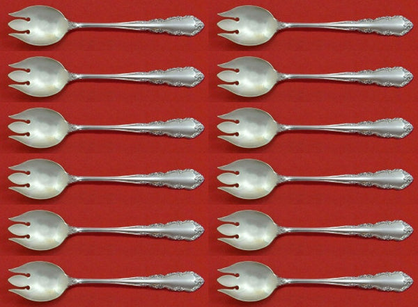 Shenandoah by Wallace Sterling Silver Ice Cream Fork Set of 12 pc Custom Made 6"