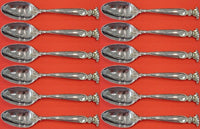 Romance of the Sea by Wallace Sterling Silver Teaspoon Set 12 pieces 6 1/8"