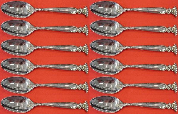 Romance of the Sea by Wallace Sterling Silver Teaspoon Set 12 pieces 6 1/8"