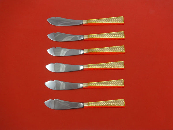 Golden Tradewinds by International Sterling Silver Trout Knife Set 6pc Custom