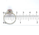 14k White Gold 1.92 Carat Genuine Natural Garnet Ring Size 6.25 (#J5819)