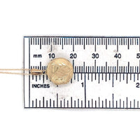 14k Yellow Gold Very Small Round Locket with Engraved Heart and Chain (#J6524)