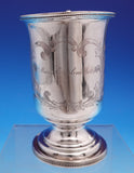 Tifft and Whiting Coin Silver Baby Cup Footed with Engraved Scrollwork (#9080)