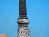 Lap Over Edge Acid Etched by Tiffany Sterling Silver Button Hook Flowers 8 1/2"