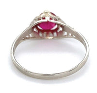 14k Gold Child's or Pinky .67ct Genuine Natural Ruby Filigree Ring Small #J6460