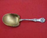 King George by Gorham Sterling Silver Berry Spoon Gold Washed Square Bowl 9"