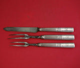 Tiffany and Co Sterling Silver Roast Carving Set 3pc Custom Pattern Circa 1880