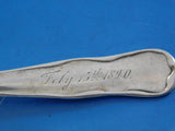Lap Over Edge Acid Etched by Tiffany Sterling Coffee Spoon Bird 4 3/4" Worn