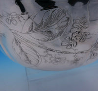 Whiting Sterling Silver Fruit Bowl with Acid Etched Flowers #1543E (#3331)