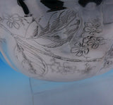 Whiting Sterling Silver Fruit Bowl with Acid Etched Flowers #1543E (#3331)