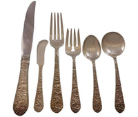 Bridal Bouquet by Alvin Sterling Silver Flatware Set for 8 Service 48 Pcs Dinner
