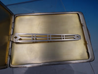 William Kerr Sterling Silver Cigarette Case GW Interior Engraved 3 Golfers #8330