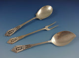 Rose Point by Wallace Sterling Silver Flatware Set For 8 Service 75 Pieces