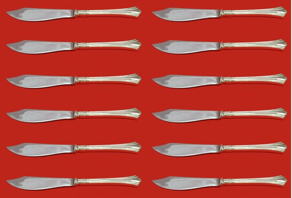 Eighteenth Century by Reed and Barton Sterling Silver Fish Knife Custom Set 12pc