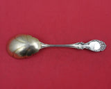 Lucerne by Wallace Sterling Silver Preserve Spoon Gold Washed 7 1/8" Serving