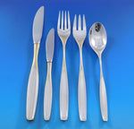Golden Selene by Kirk Sterling Silver Flatware Set for 12 Service 60 pcs Modern