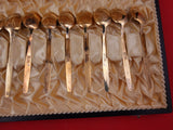 David Andersen Norwegian Sterling Demitasse Spoon Set of 12 fitted box 3 3/4"