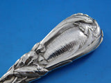New Art by Durgin Sterling Silver Berry Spoon Faint Gold wash 9 3/8" Iris Motif